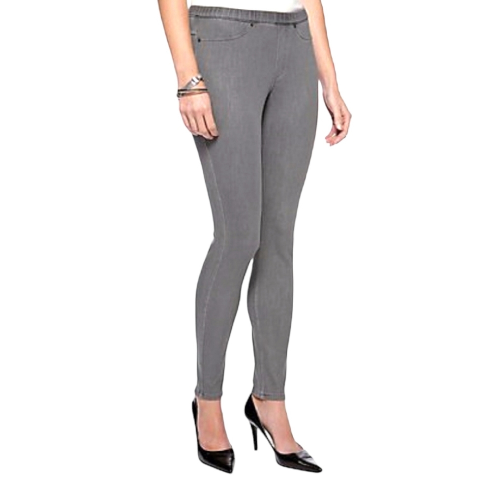 HUE Gray Denim Leggings Jeggings Jeans Sz Small